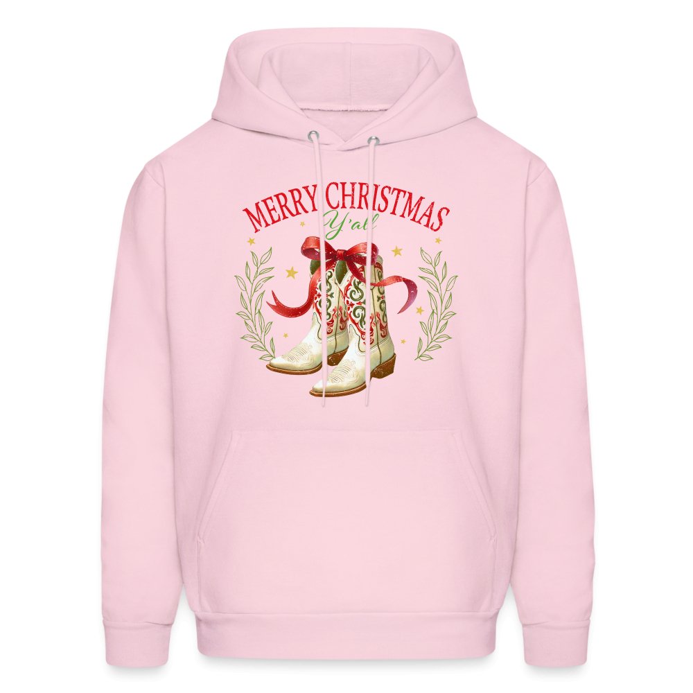 Merry Christmas Y'all (Country Christmas) Hoodie - pale pink