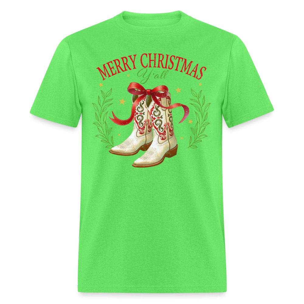 Merry Christmas Y'all (Country Christmas) T-Shirt - kiwi