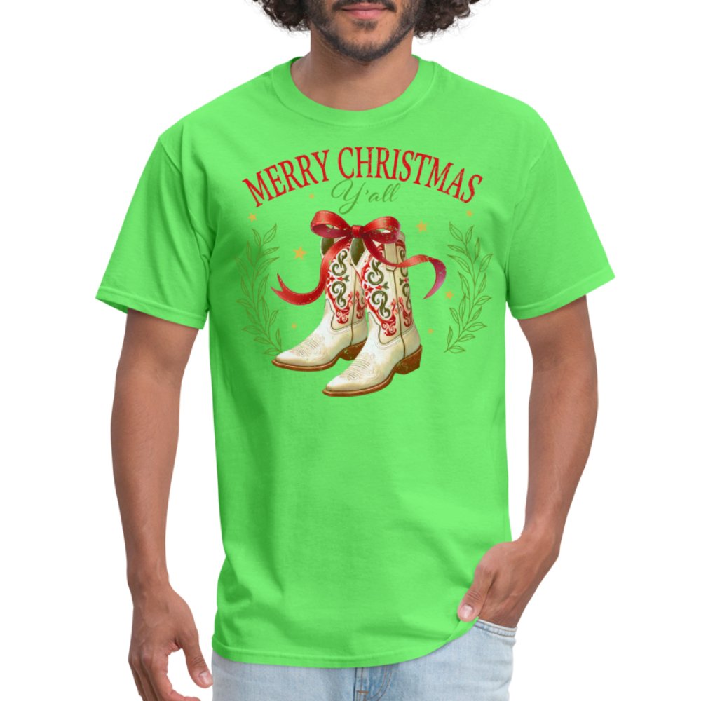 Merry Christmas Y'all (Country Christmas) T-Shirt - kiwi