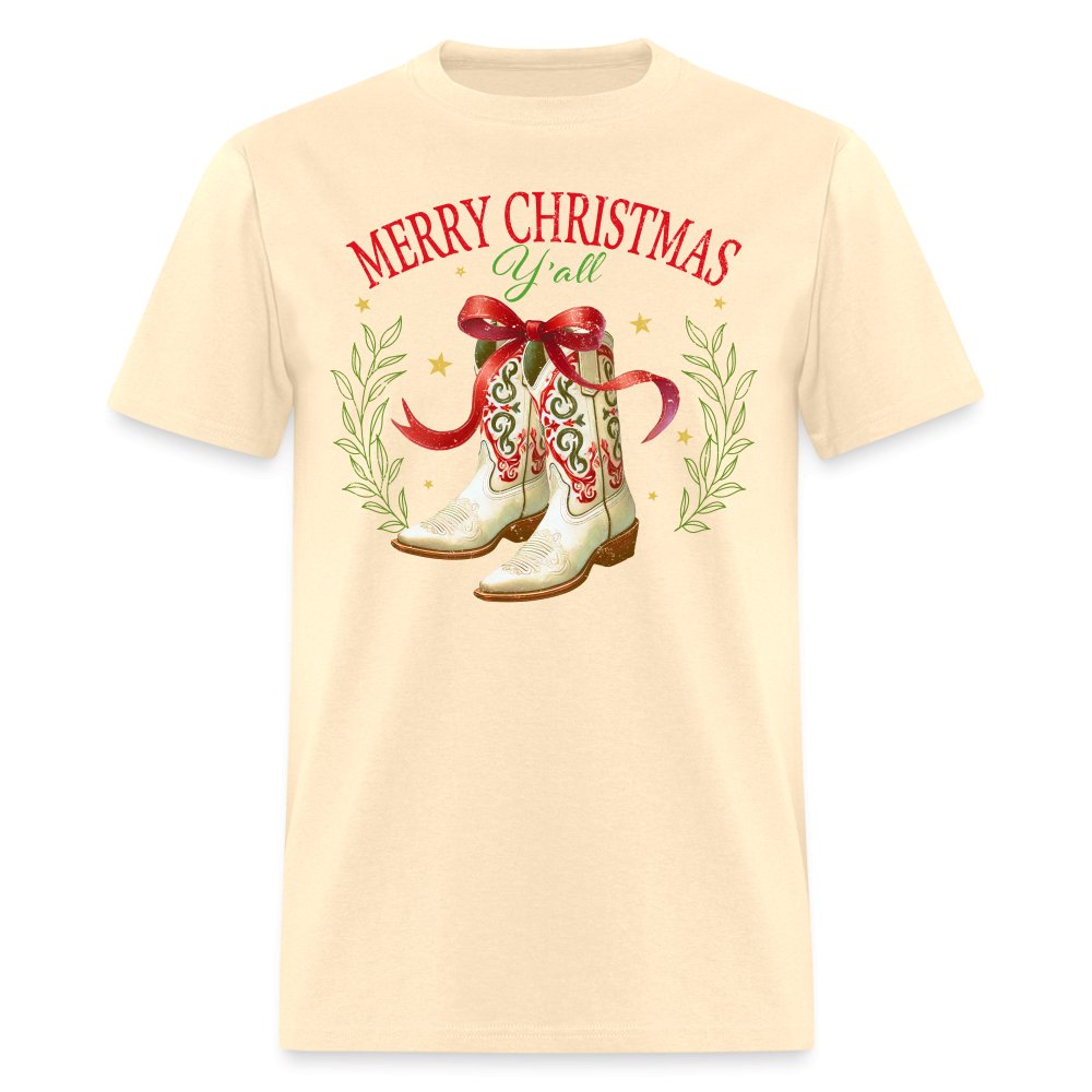 Merry Christmas Y'all (Country Christmas) T-Shirt - natural