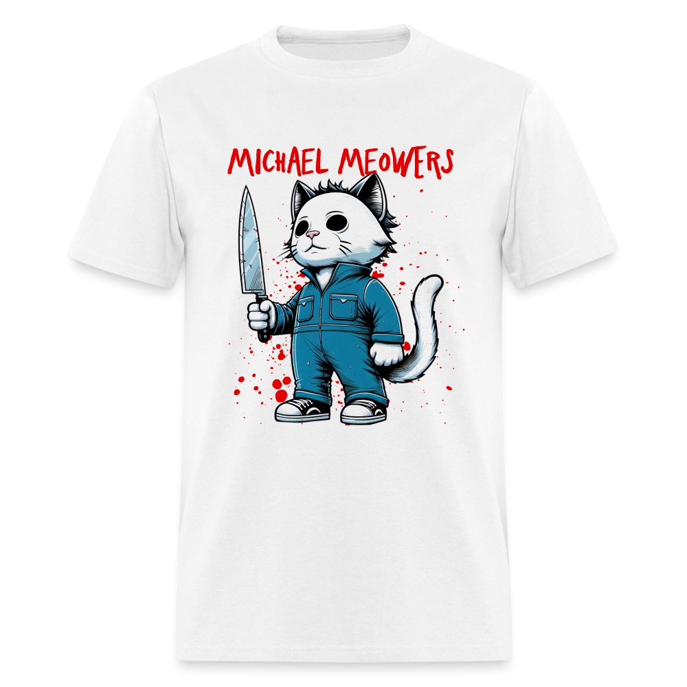 Michael Meowers T-Shirt Scary Cat Halloween Cat Lover - option1# - Unisex Classic T-Shirt | Fruit of the Loom 3930