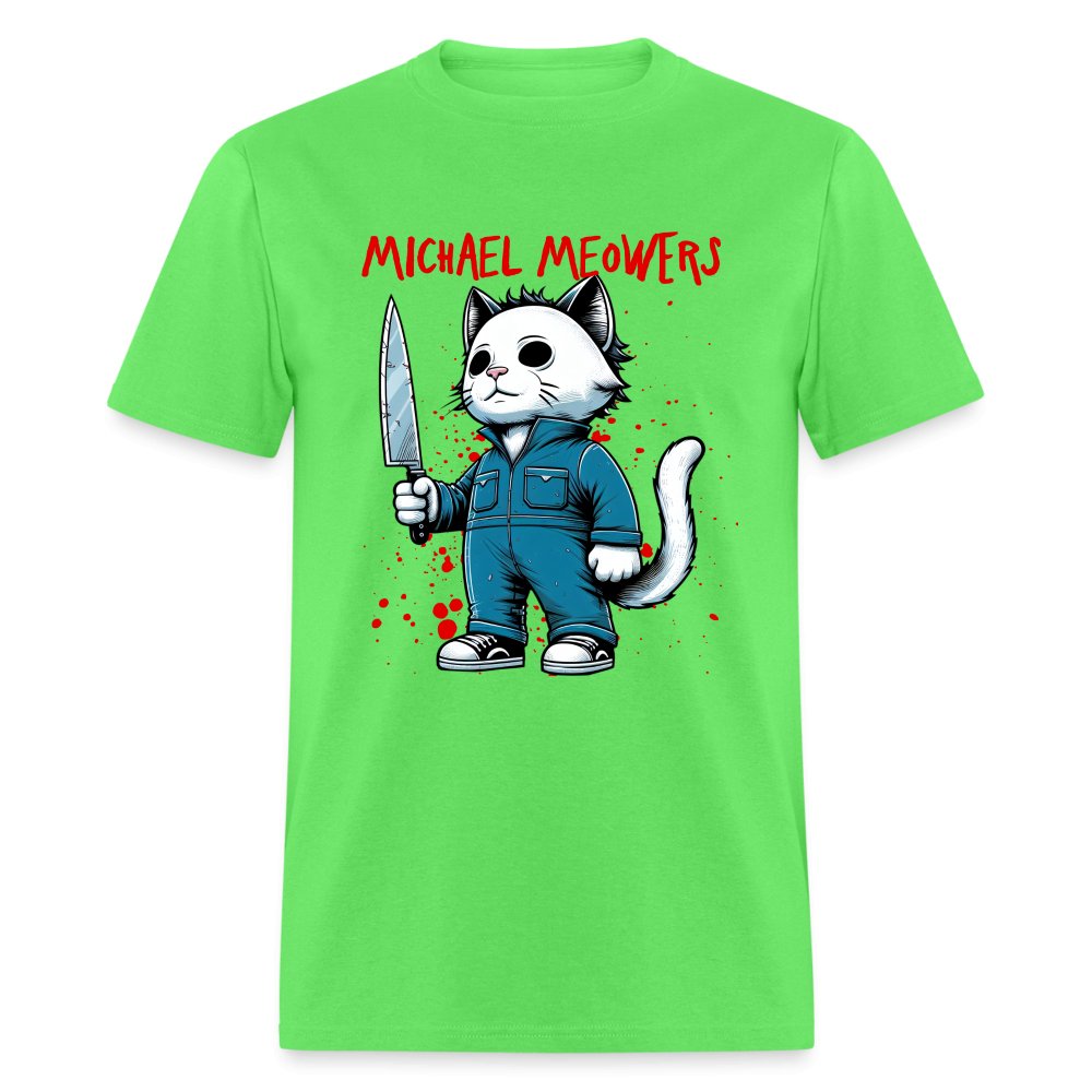 Michael Meowers T-Shirt Scary Cat Halloween Cat Lover - option1# - Unisex Classic T-Shirt | Fruit of the Loom 3930