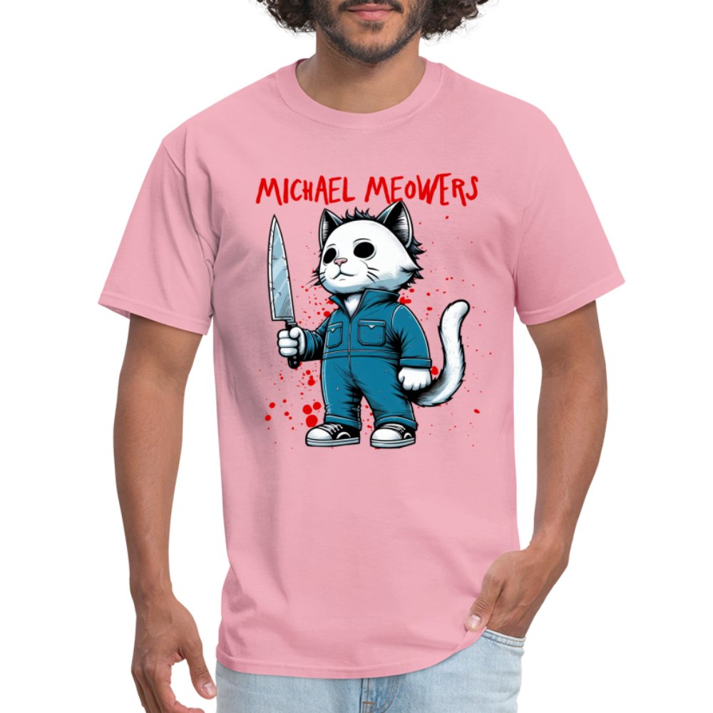 Michael Meowers T-Shirt Scary Cat Halloween Cat Lover - option1# - Unisex Classic T-Shirt | Fruit of the Loom 3930