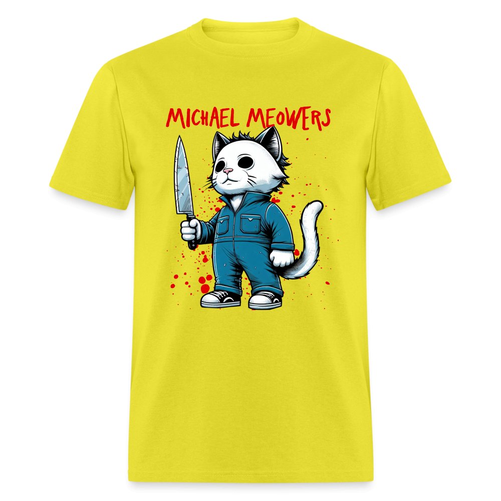 Michael Meowers T-Shirt Scary Cat Halloween Cat Lover - option1# - Unisex Classic T-Shirt | Fruit of the Loom 3930