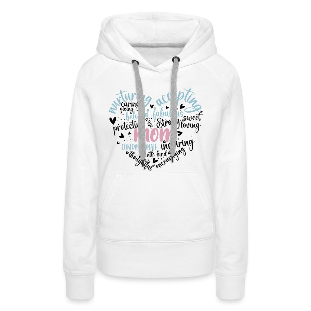 Mom Heart Women’s Premium Hoodie (Word Cloud) - option1# - Women’s Premium Hoodie | Spreadshirt 444