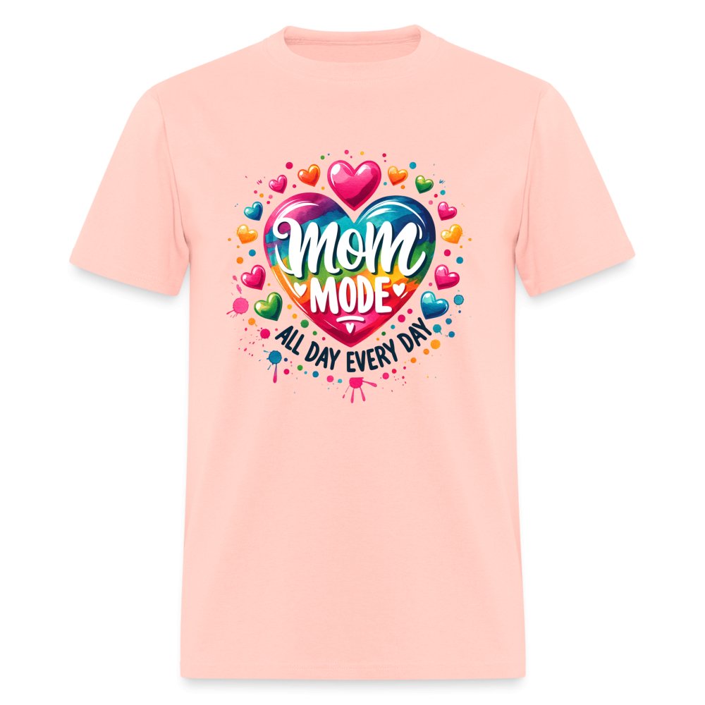 Mom Mode T-Shirt (All Day Every Day) - blush pink