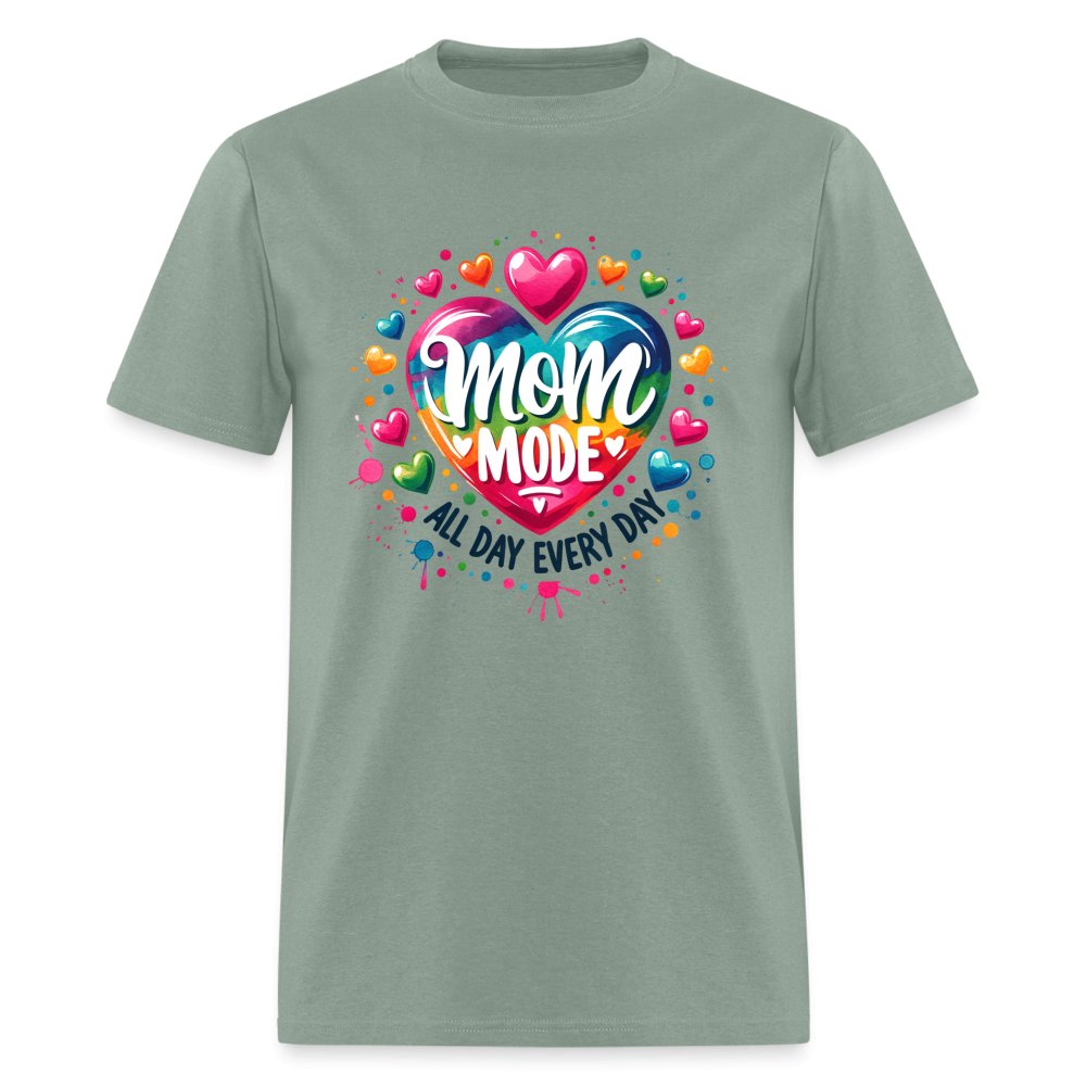 Mom Mode T-Shirt (All Day Every Day) - sage