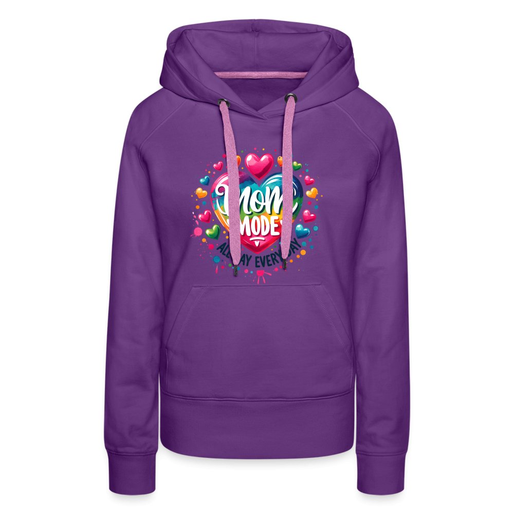 Mom Mode Women’s Premium Hoodie (All Day Every Day) - purple