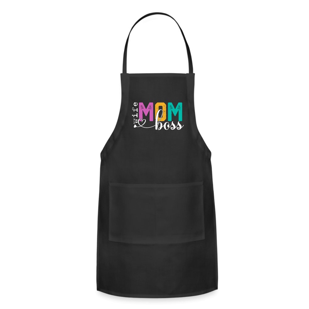 Mom Wife Boss Adjustable Apron - option1# - Adjustable Apron | Spreadshirt 1186