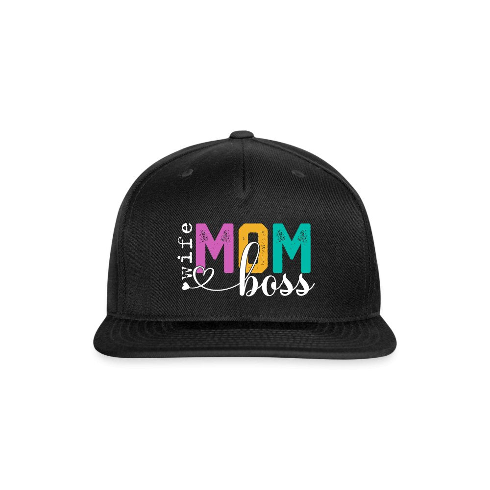 Mom Wife Boss Snapback Baseball Cap - option1# - Snapback Baseball Cap