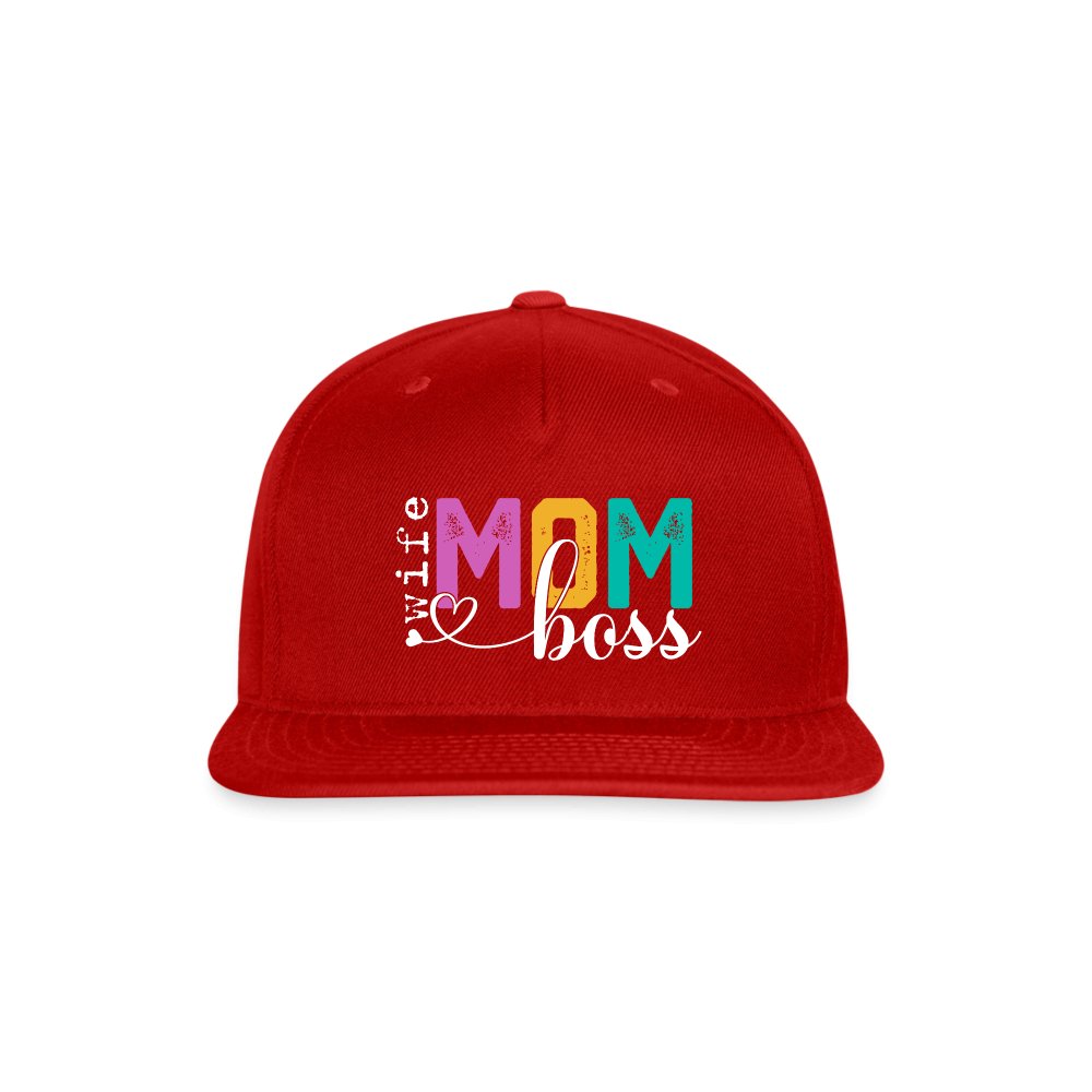 Mom Wife Boss Snapback Baseball Cap - option1# - Snapback Baseball Cap