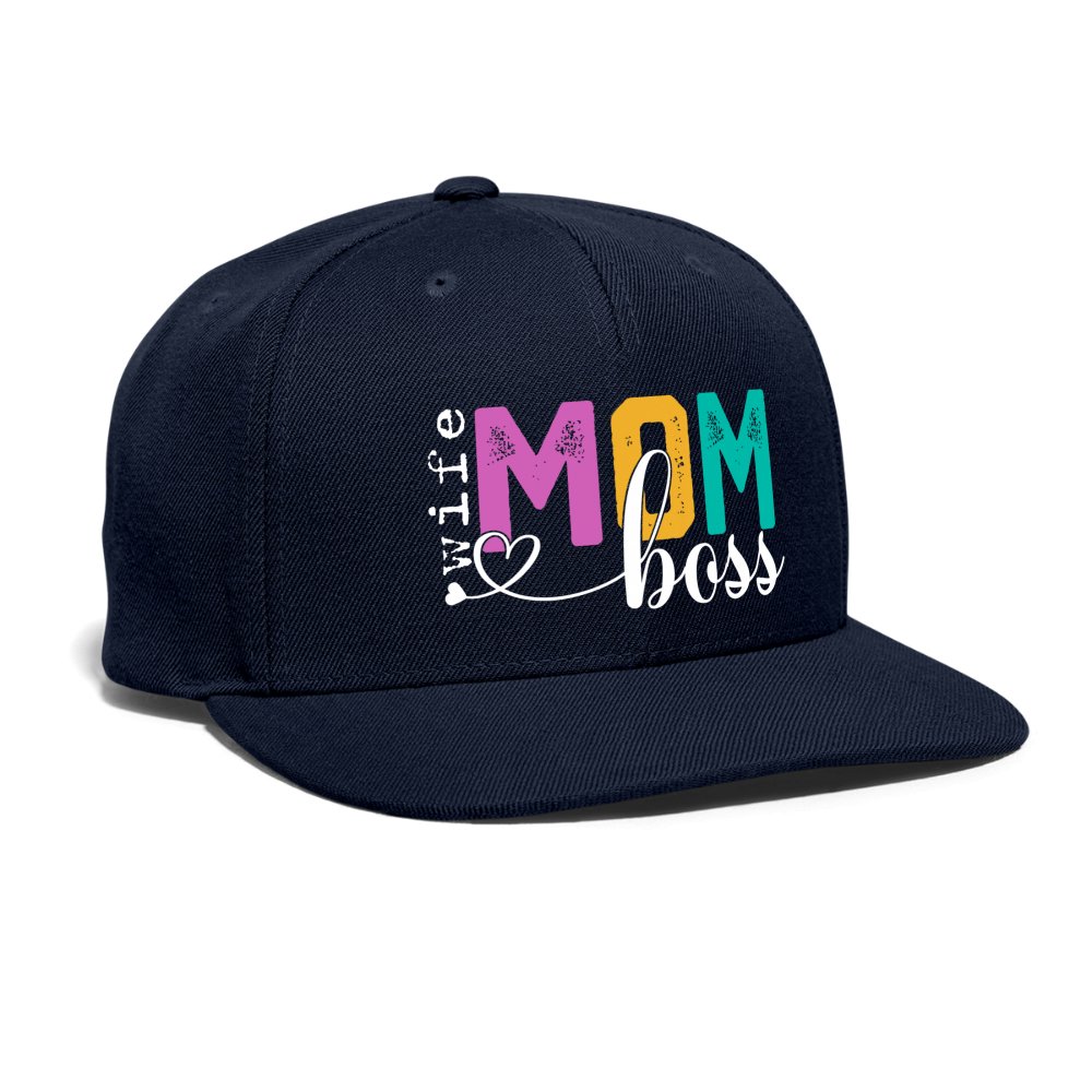 Mom Wife Boss Snapback Baseball Cap - option1# - Snapback Baseball Cap