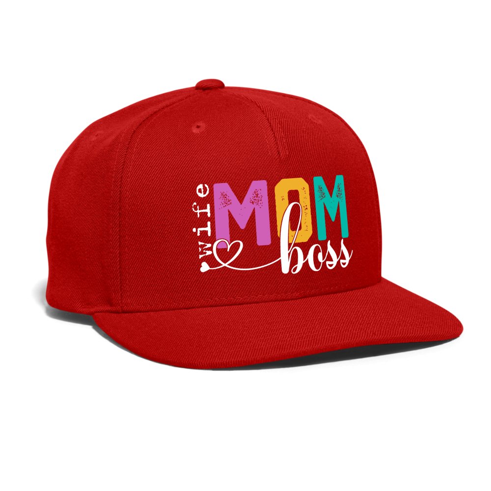 Mom Wife Boss Snapback Baseball Cap - option1# - Snapback Baseball Cap