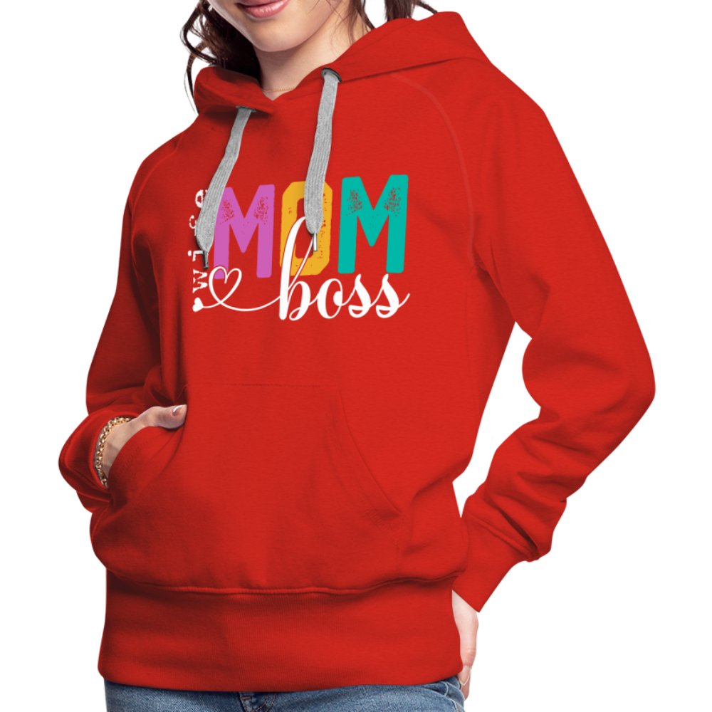 Mom Wife Boss Women’s Premium Hoodie - heather grey