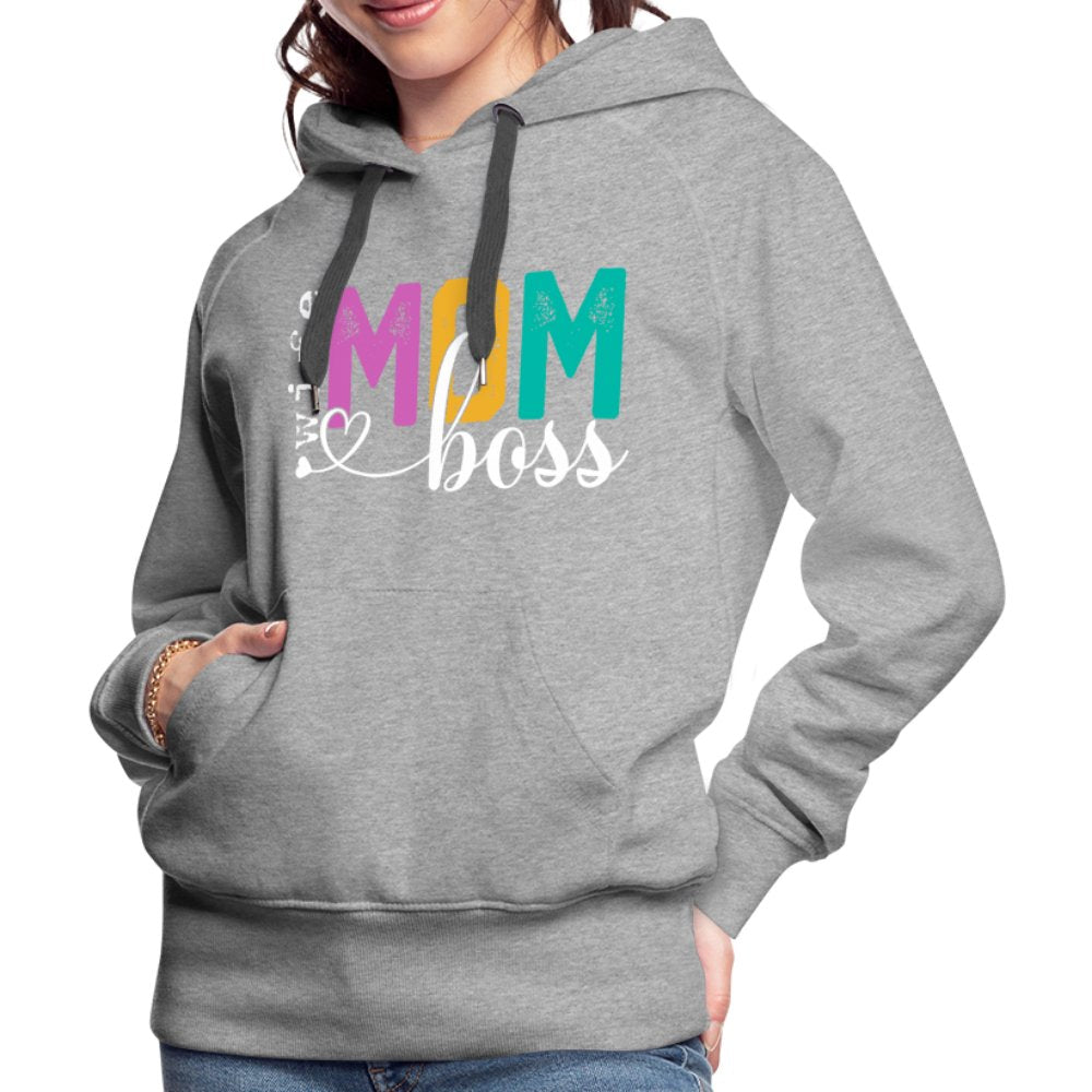 Mom Wife Boss Women’s Premium Hoodie - mauve