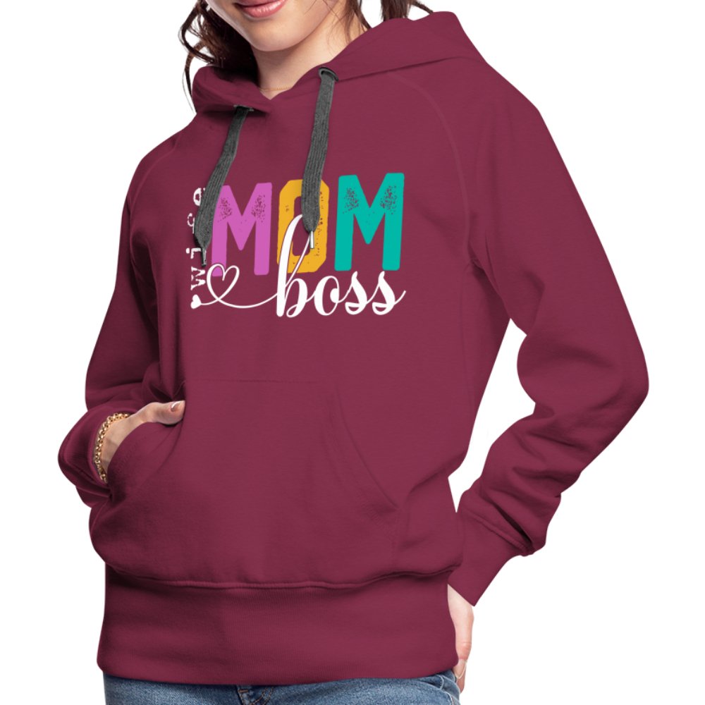 Mom Wife Boss Women’s Premium Hoodie - navy