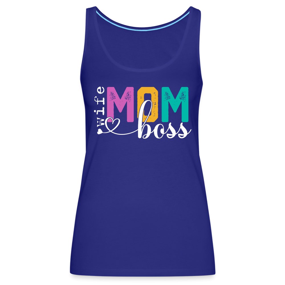 Mom Wife Boss Women’s Premium Tank Top - black