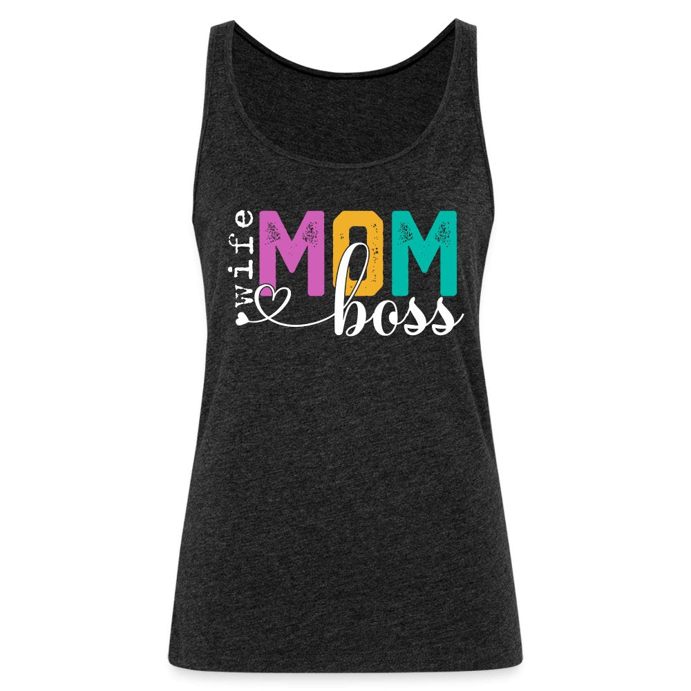 Mom Wife Boss Women’s Premium Tank Top - deep navy