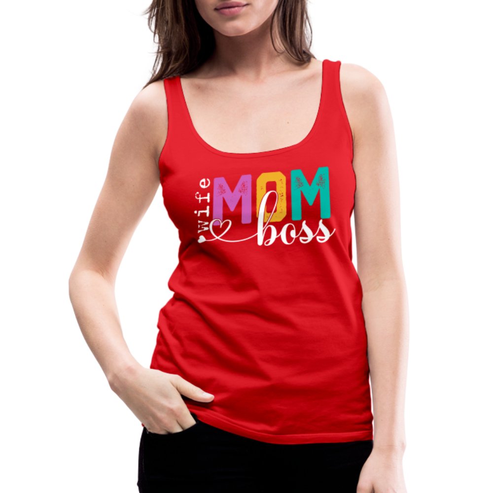 Mom Wife Boss Women’s Premium Tank Top - option1# - Women’s Premium Tank Top | Spreadshirt 917