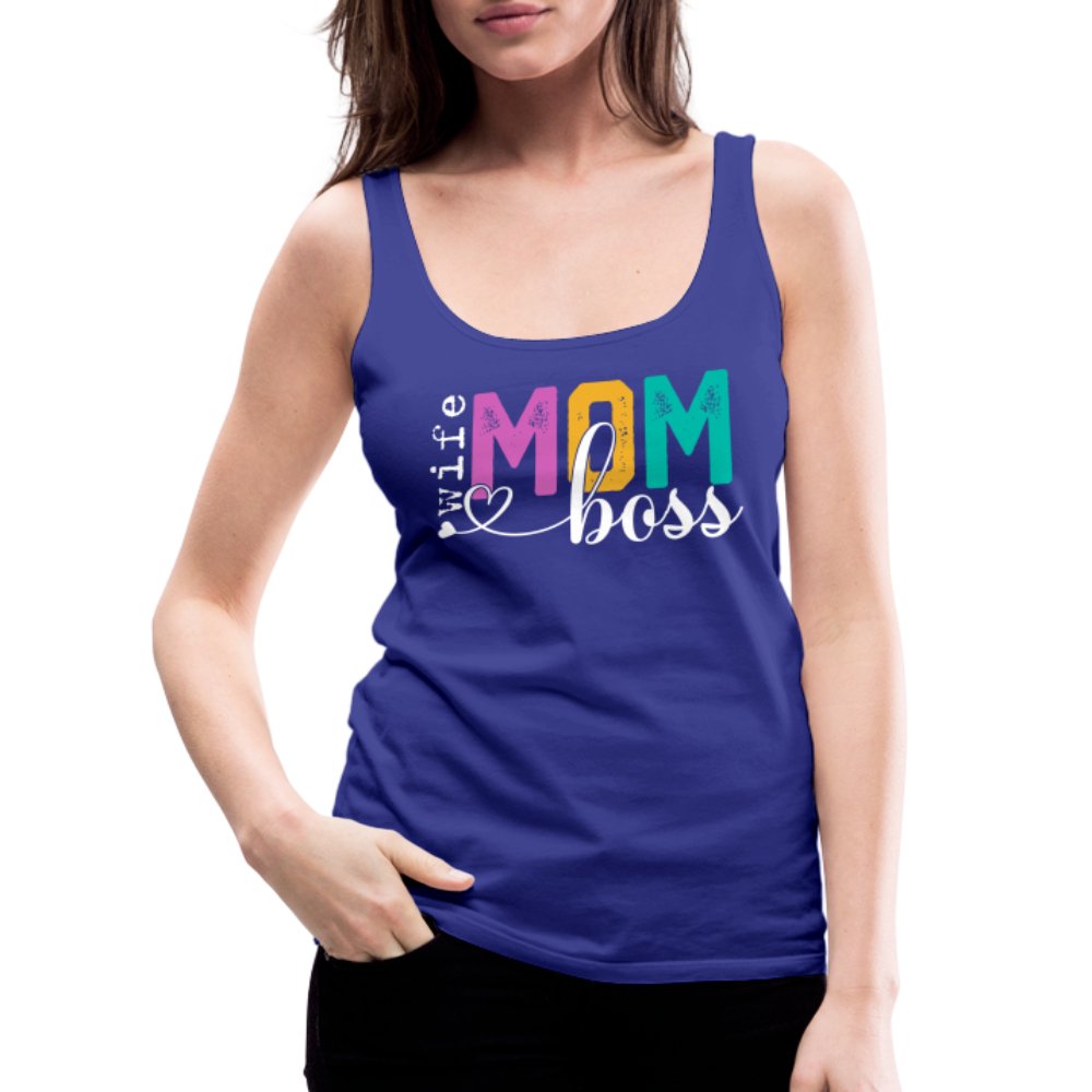 Mom Wife Boss Women’s Premium Tank Top - red