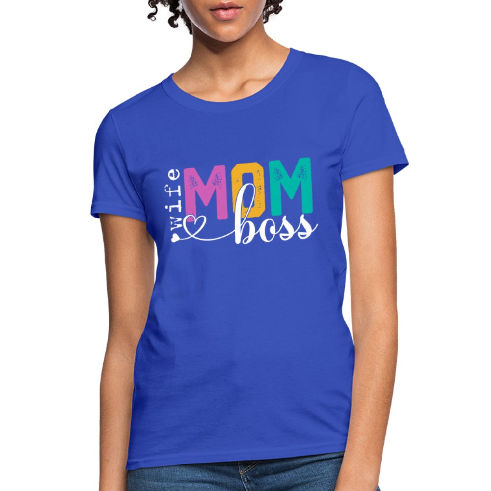 Mom Wife Boss Women's T-Shirt - navy