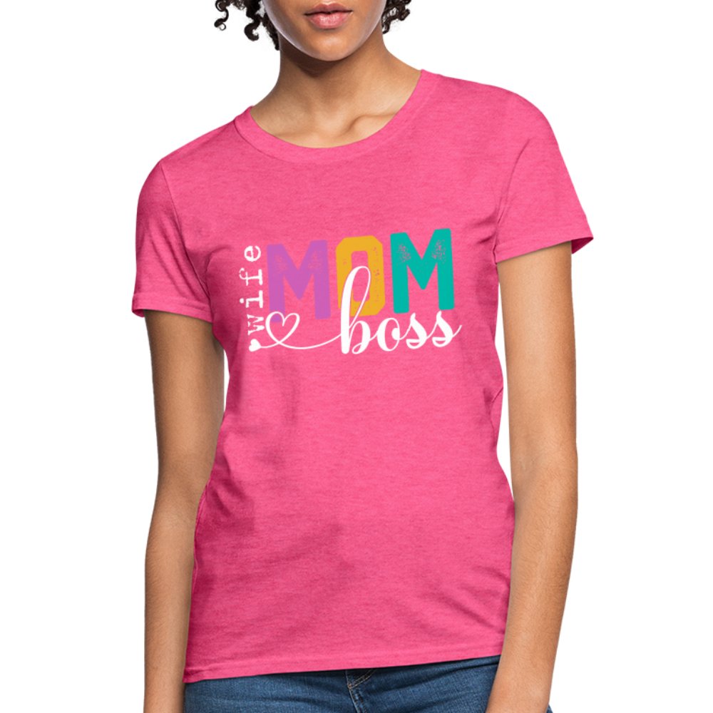 Mom Wife Boss Women's T-Shirt - purple