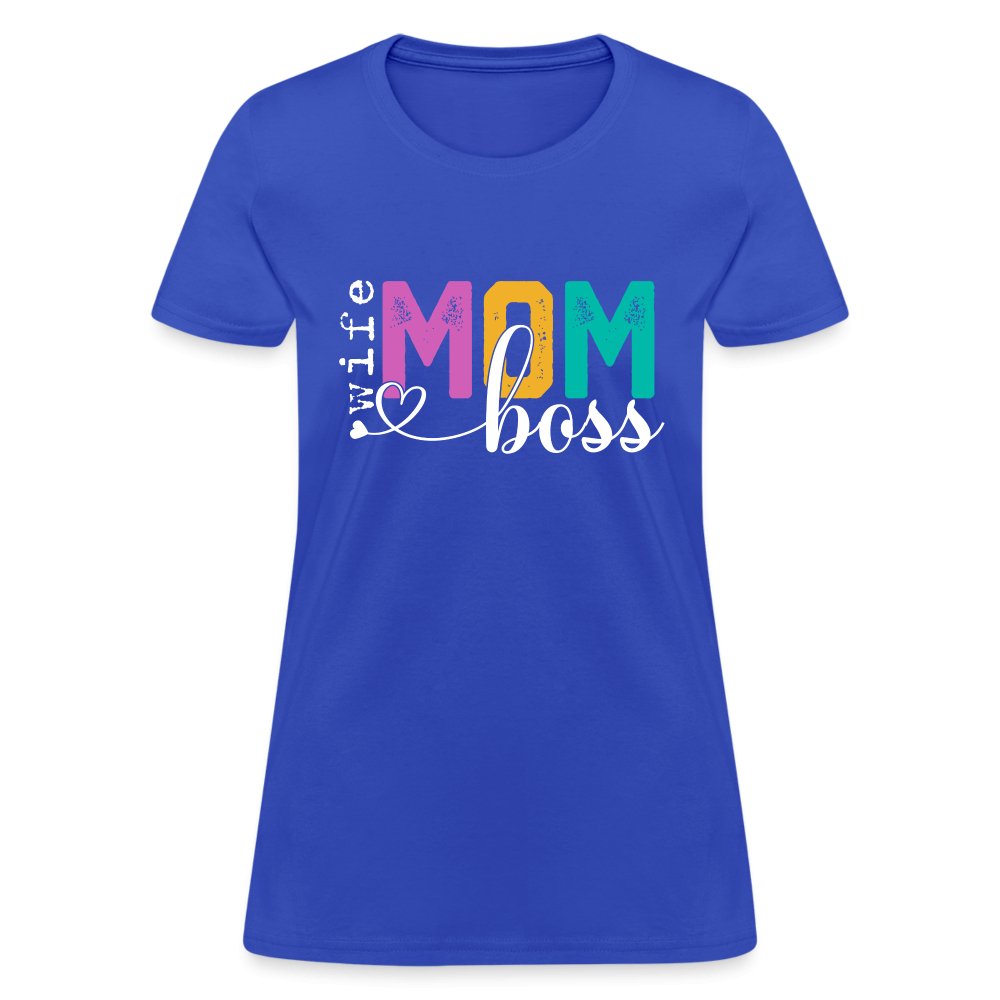 Mom Wife Boss Women's T-Shirt - royal blue