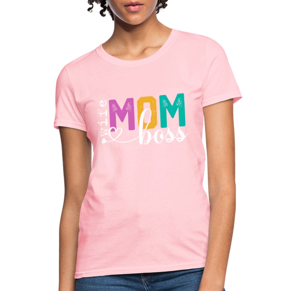 Mom Wife Boss Women's T-Shirt - turquoise