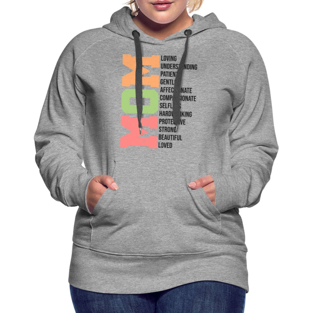 Mom Women’s Premium Hoodie (Loving Words) - white