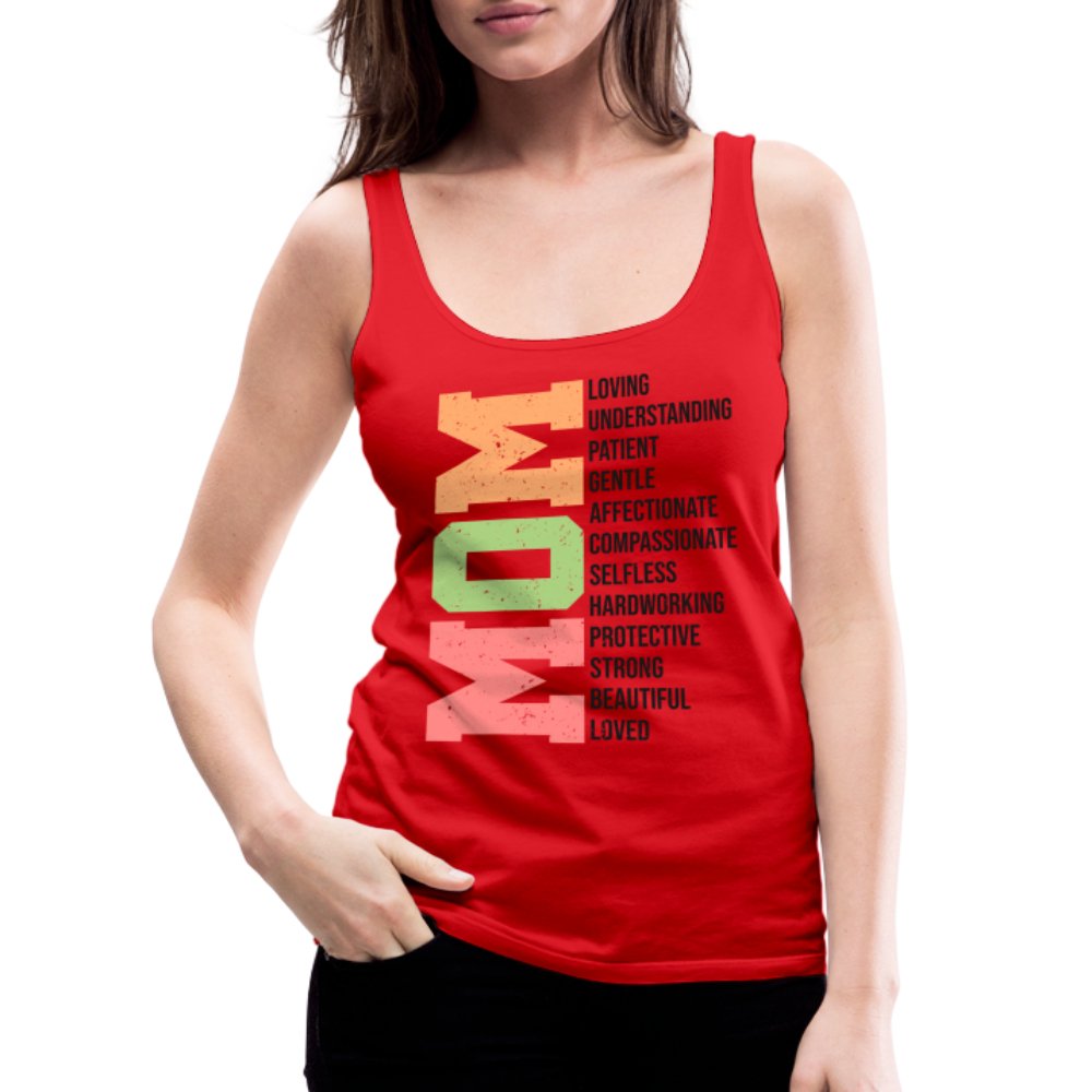 Mom Women’s Premium Tank Top (Loving Words) - heather gray