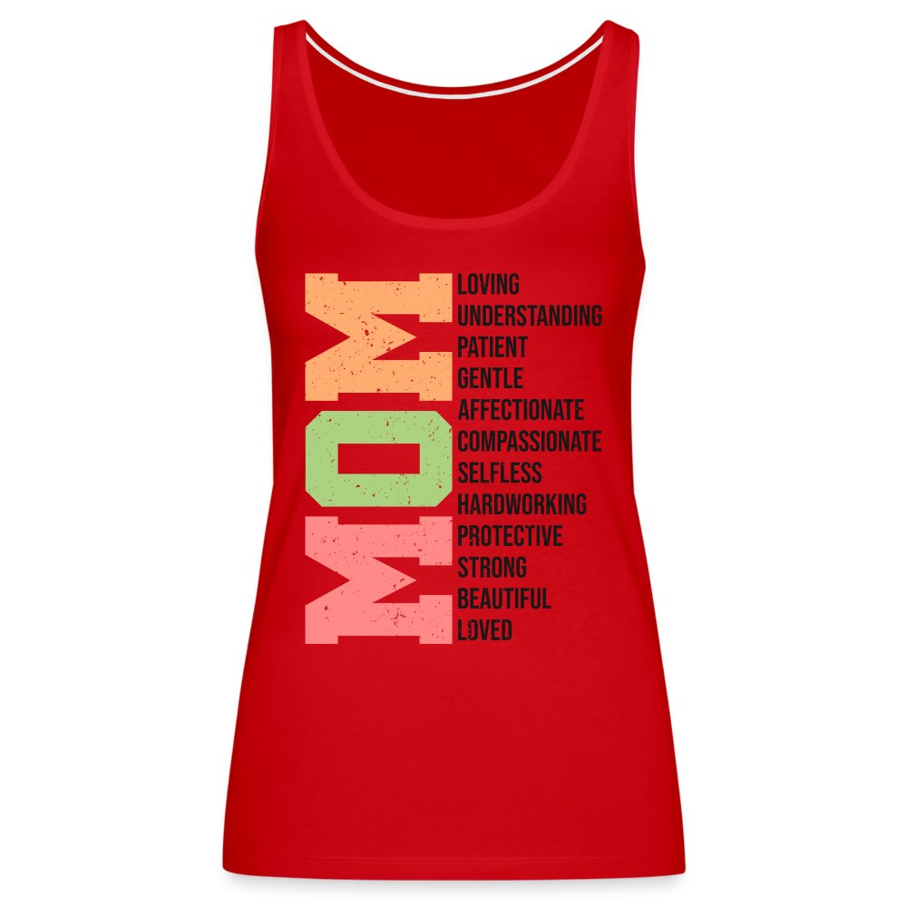 Mom Women’s Premium Tank Top (Loving Words) - heather gray