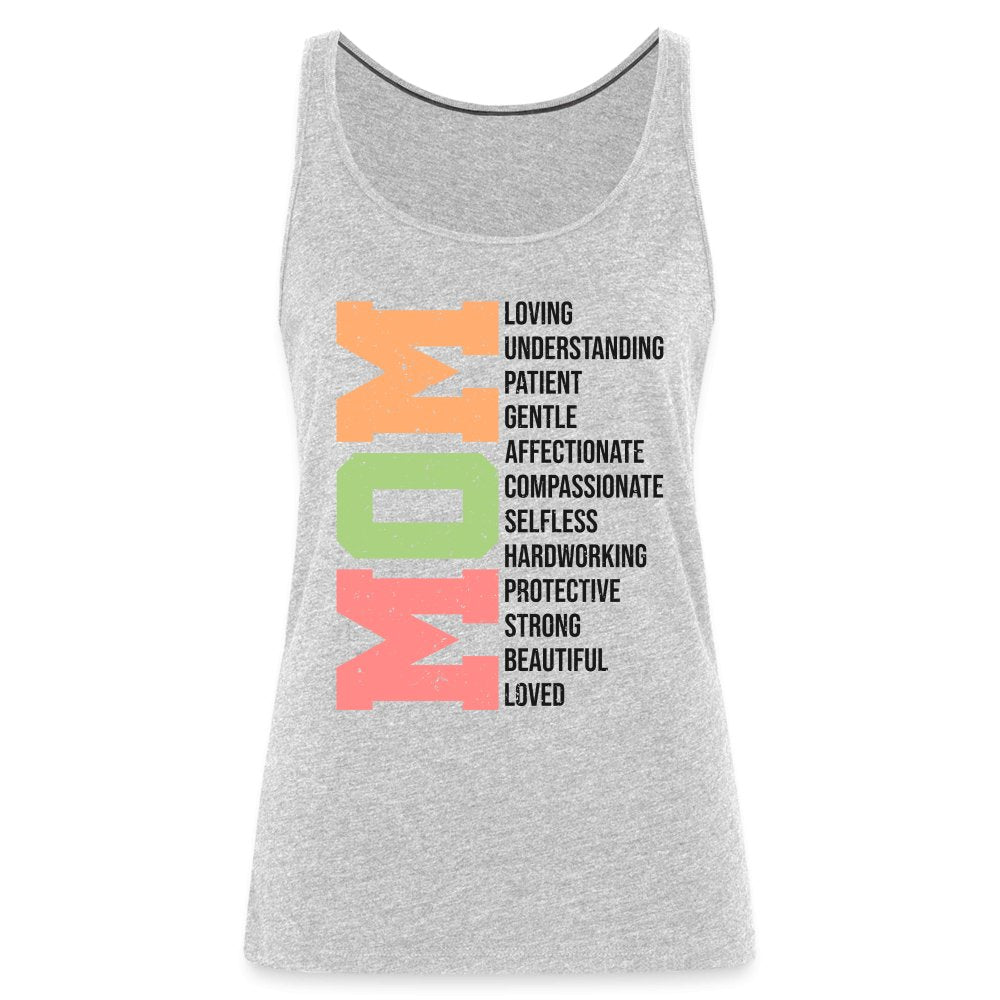 Mom Women’s Premium Tank Top (Loving Words) - white