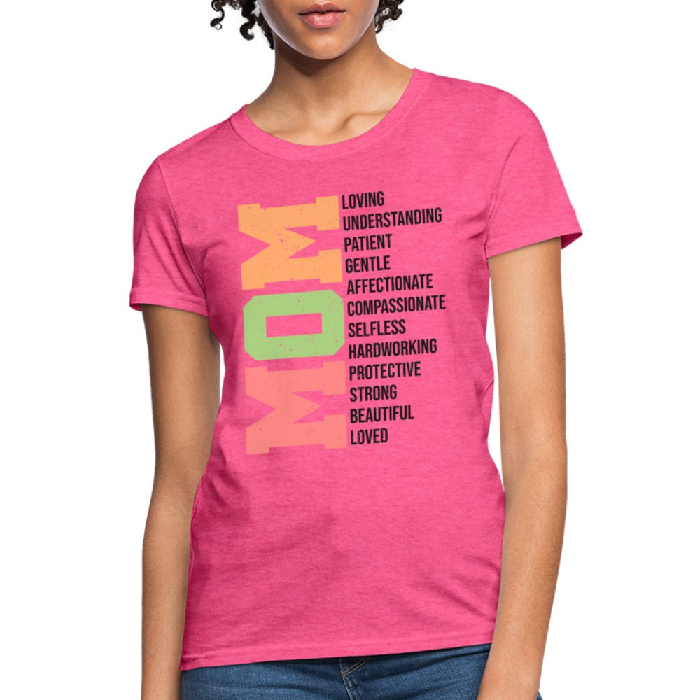 Mom Women's T-Shirt (Loving Words) - heather coral