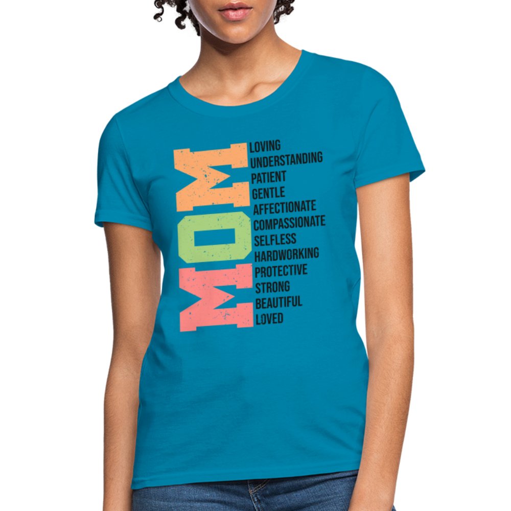 Mom Women's T-Shirt (Loving Words) - pink