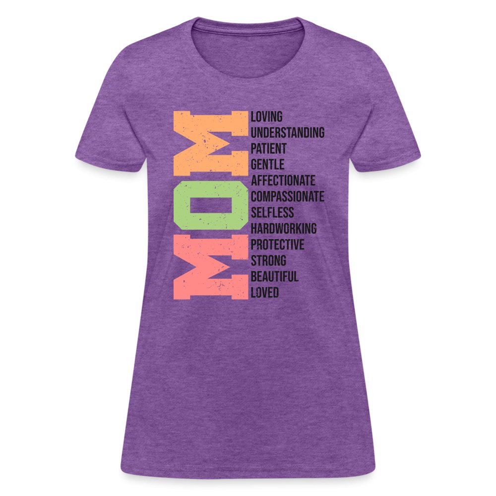 Mom Women's T-Shirt (Loving Words) - purple heather