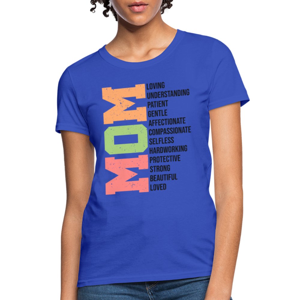 Mom Women's T-Shirt (Loving Words) - royal blue