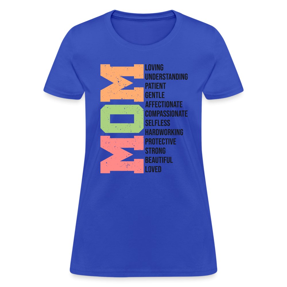 Mom Women's T-Shirt (Loving Words) - royal blue