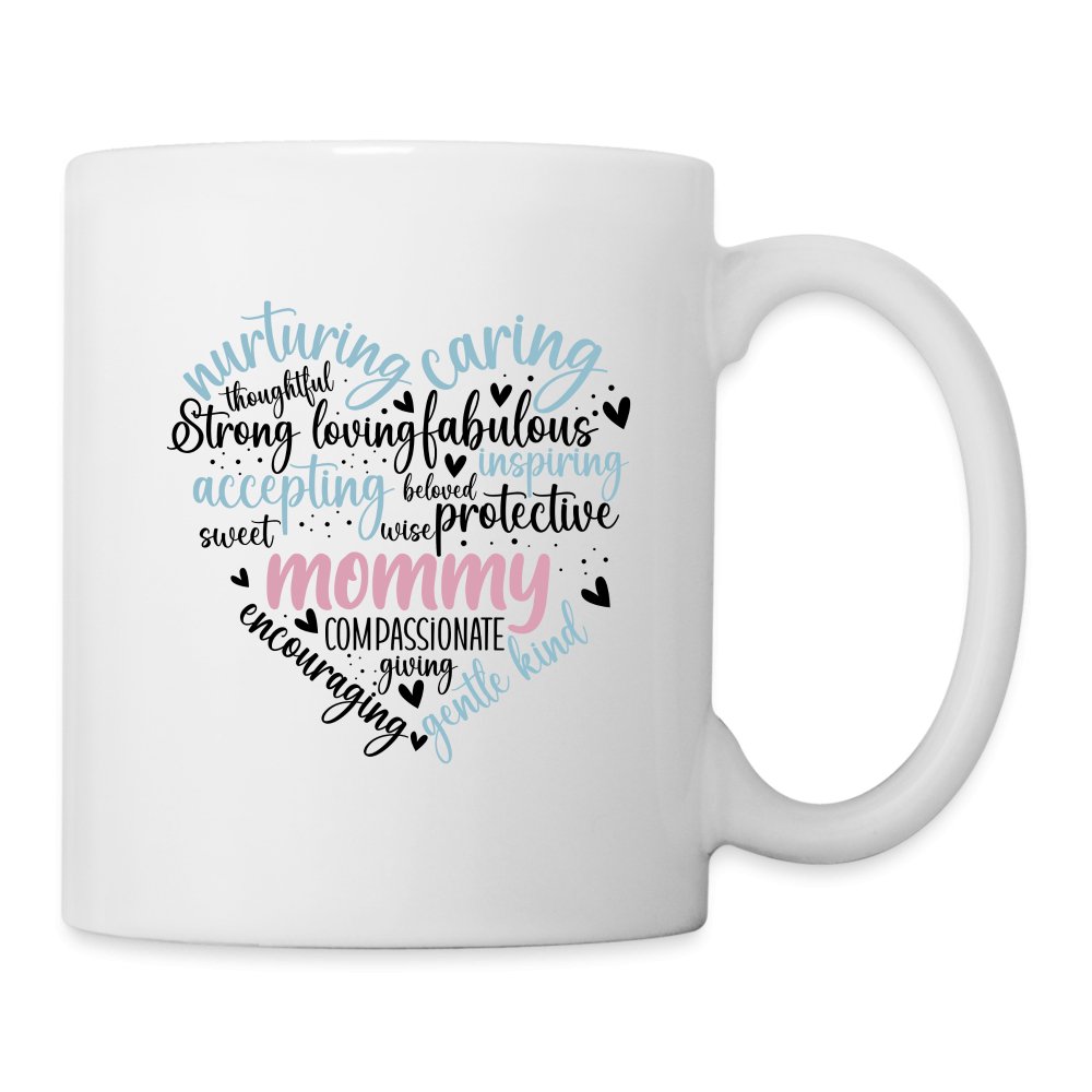 Mommy Heart Coffee Mug (Word Cloud) - One Size