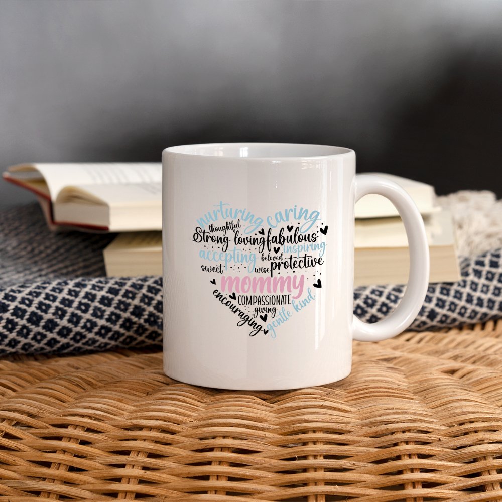 Mommy Heart Coffee Mug (Word Cloud) - One Size