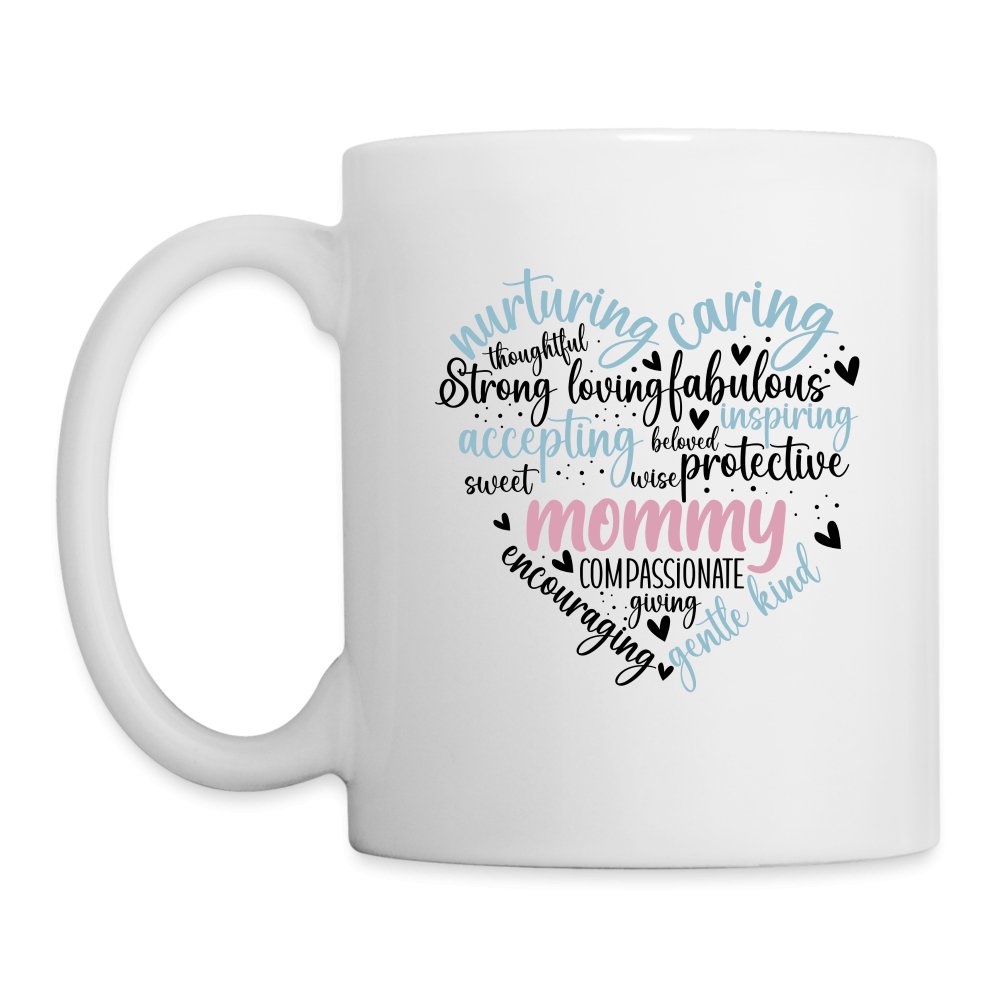 Mommy Heart Coffee Mug (Word Cloud) - One Size