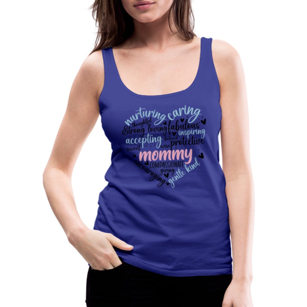 Mommy Heart Women’s Premium Tank Top (Word Cloud) - purple