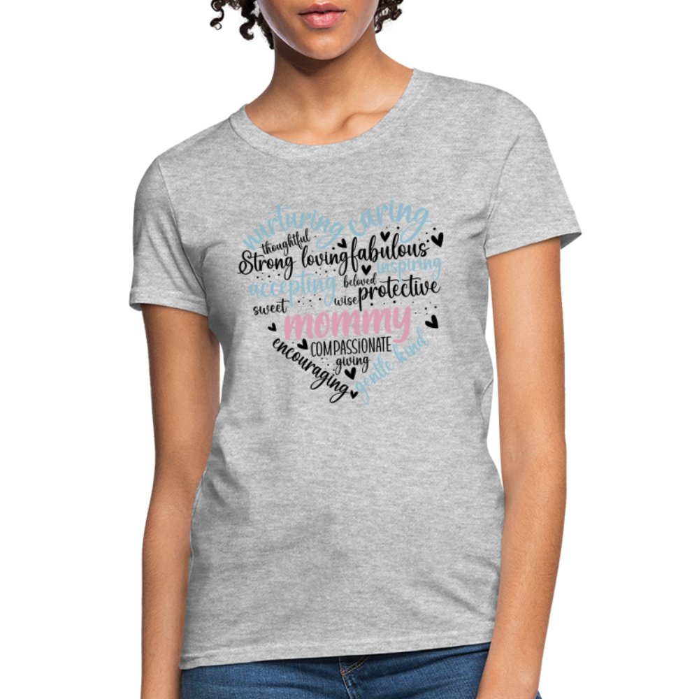 Mommy Heart Women's T-Shirt (Word Cloud) - white