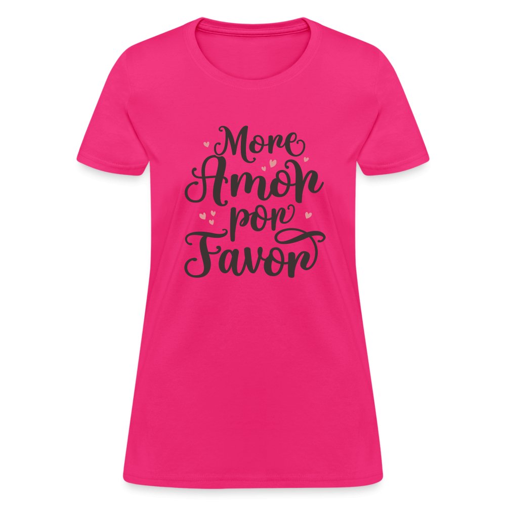 More Amor Por Favor Women's Contoured T-Shirt - option1# - Women's T-Shirt | Fruit of the Loom L3930R