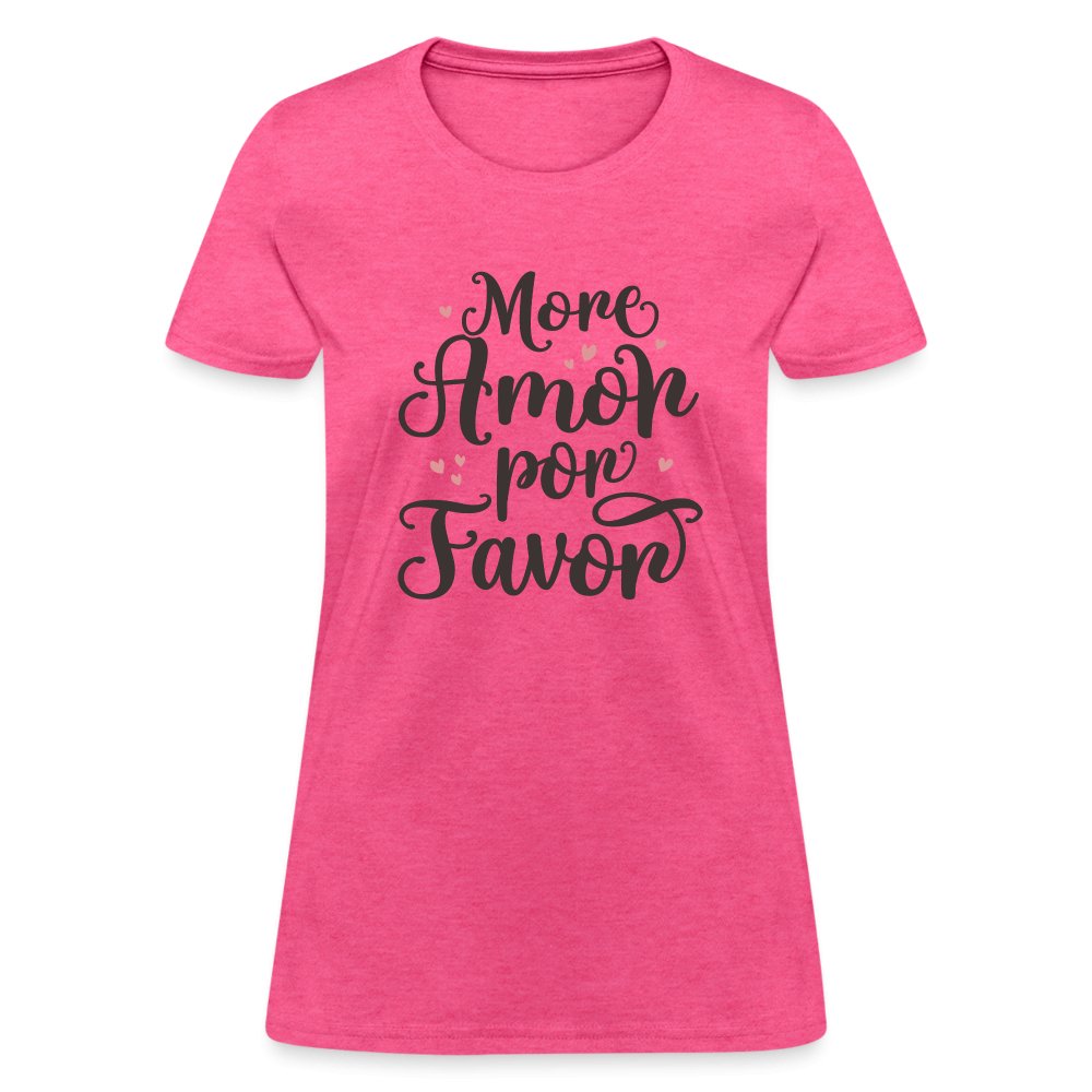 More Amor Por Favor Women's Contoured T-Shirt - option1# - Women's T-Shirt | Fruit of the Loom L3930R