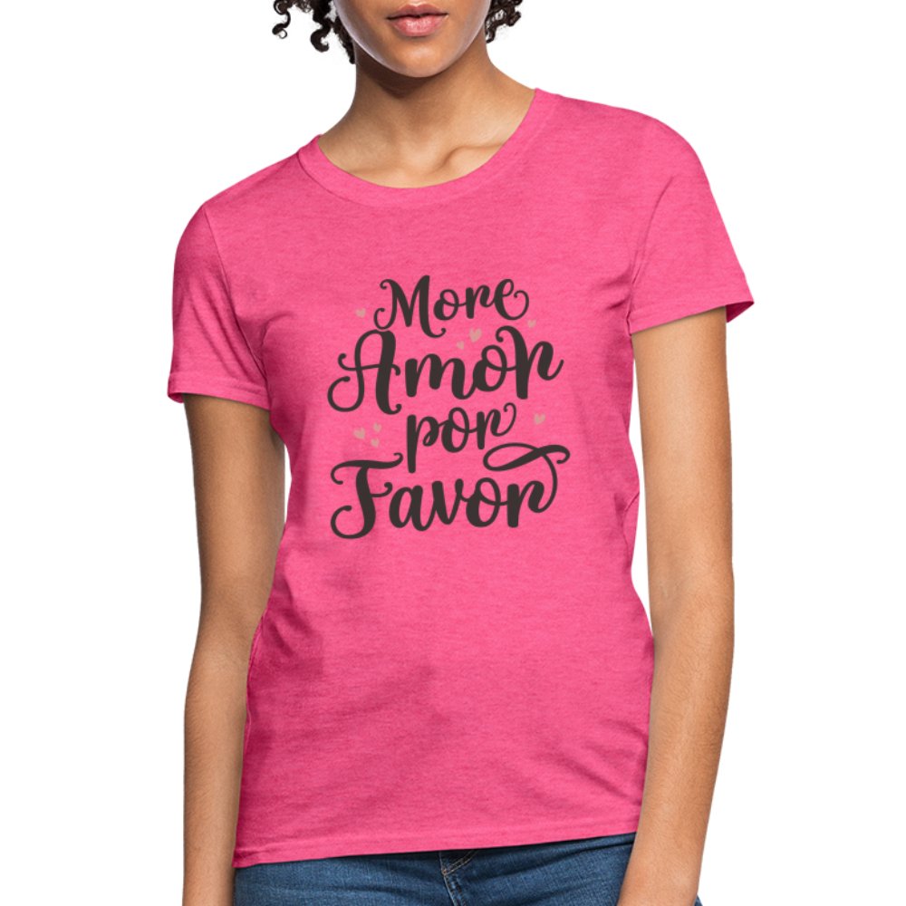 More Amor Por Favor Women's Contoured T-Shirt - option1# - Women's T-Shirt | Fruit of the Loom L3930R