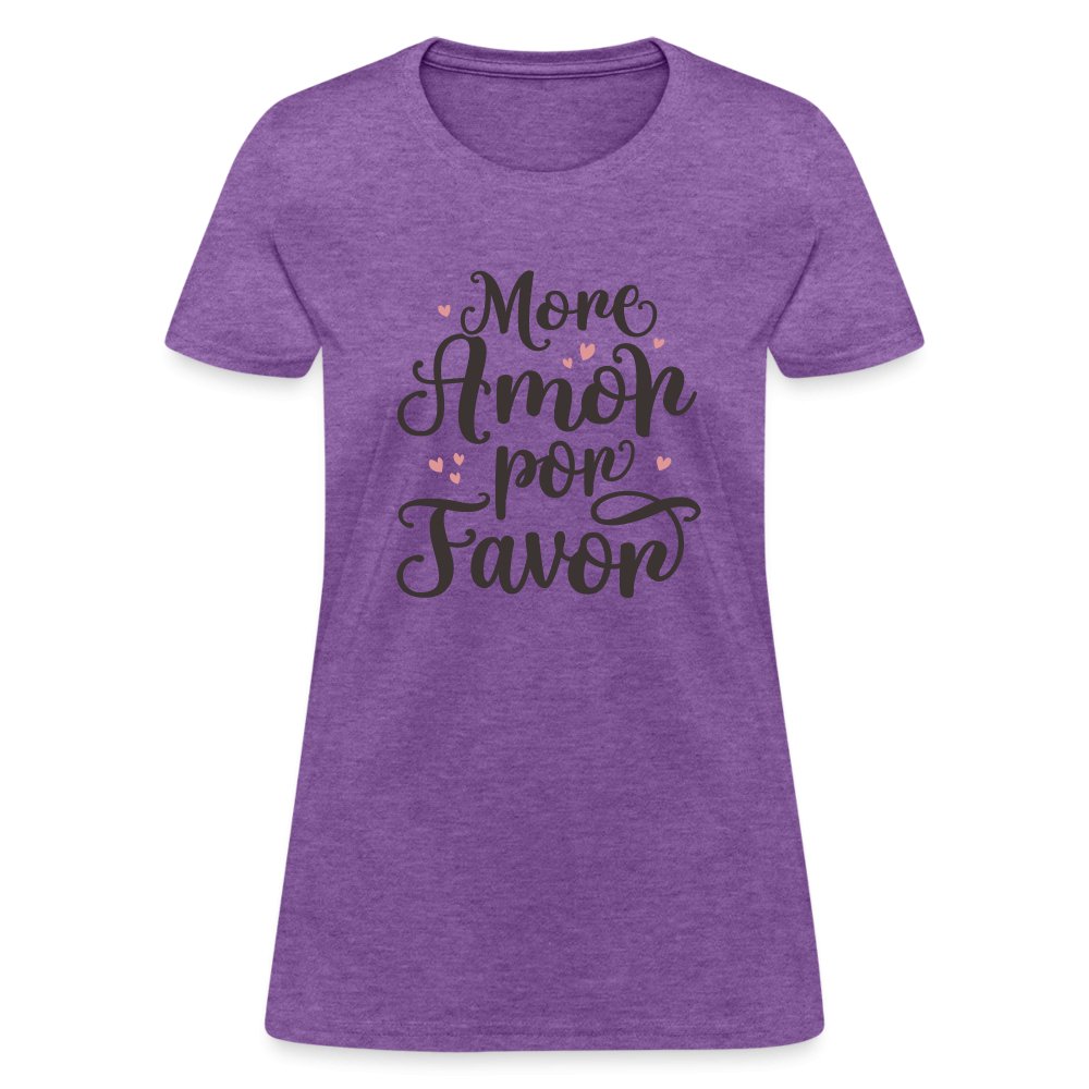 More Amor Por Favor Women's Contoured T-Shirt - option1# - Women's T-Shirt | Fruit of the Loom L3930R