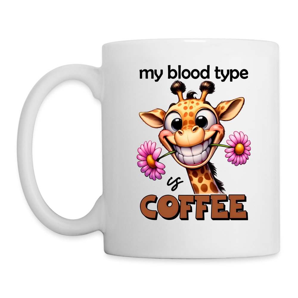 My Blood Type is Coffee Coffee Mug (Cute Giraffe) - option1# - Coffee/Tea Mug | BestSub B101AA