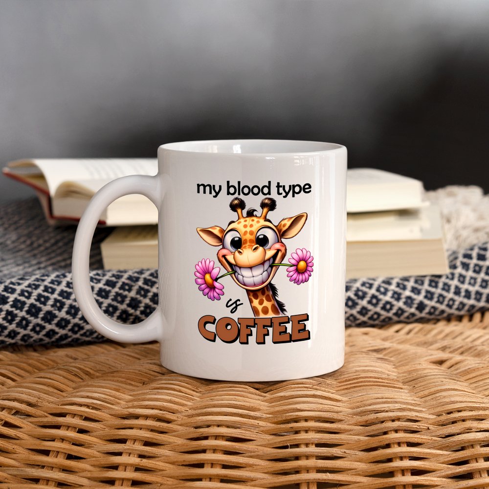 My Blood Type is Coffee Coffee Mug (Cute Giraffe) - option1# - Coffee/Tea Mug | BestSub B101AA