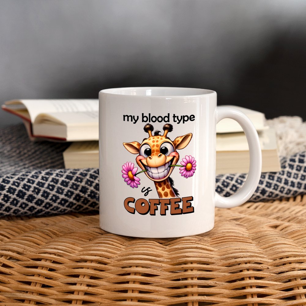 My Blood Type is Coffee Coffee Mug (Cute Giraffe) - option1# - Coffee/Tea Mug | BestSub B101AA