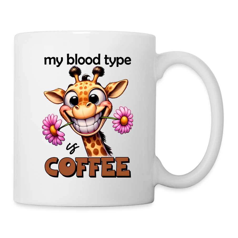 My Blood Type is Coffee Coffee Mug (Cute Giraffe) - option1# - Coffee/Tea Mug | BestSub B101AA